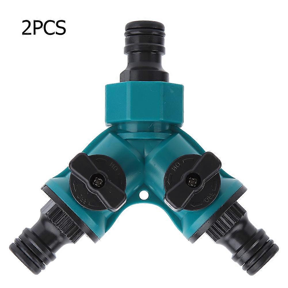 Leylor Three-way Adapter 2Pcs Three-way Adapter Y-type Connector Water Pipe Joint with Switch