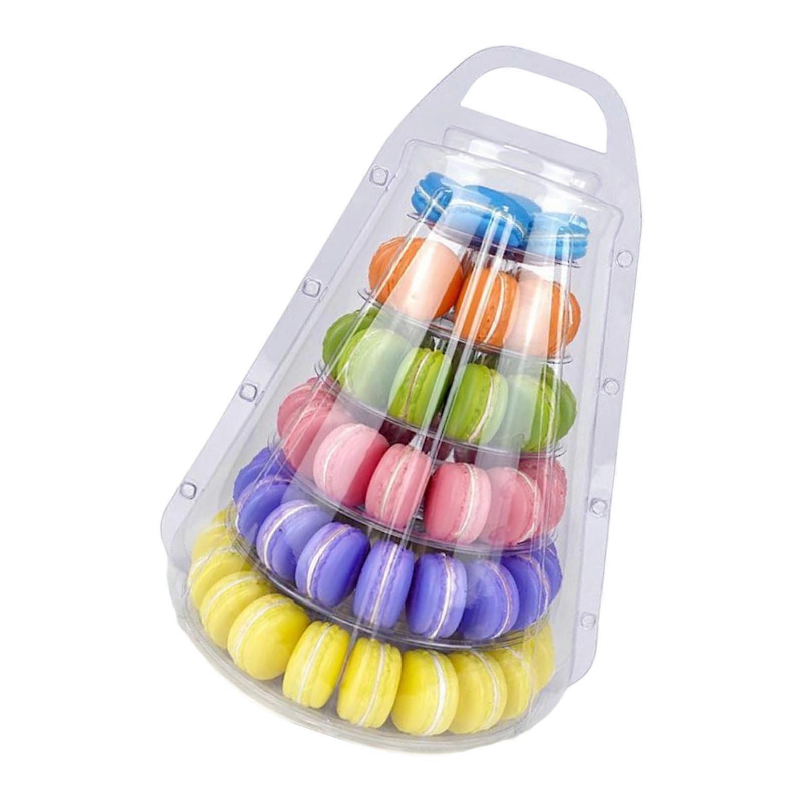 6 Layer Macaron Display Stand Accommodating 104 Macarons Feature 5.0cm Spacing For Spacious Wedding Party Decors Multicolor