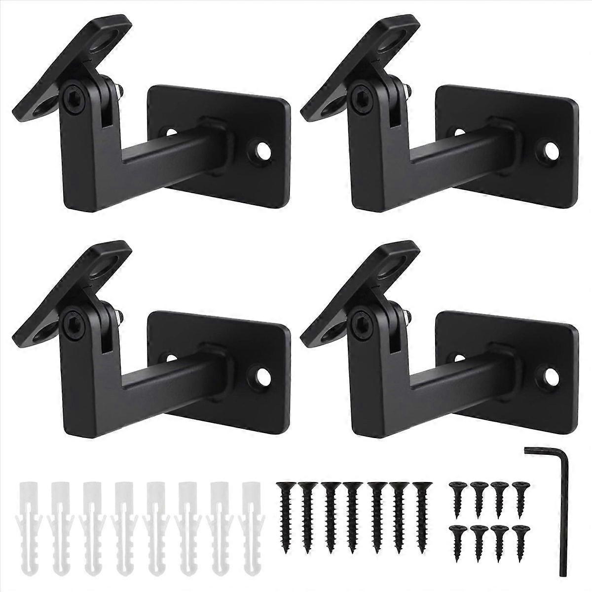 4 Pack Adjustable Handrail Brackets, Stair Railing Brackets