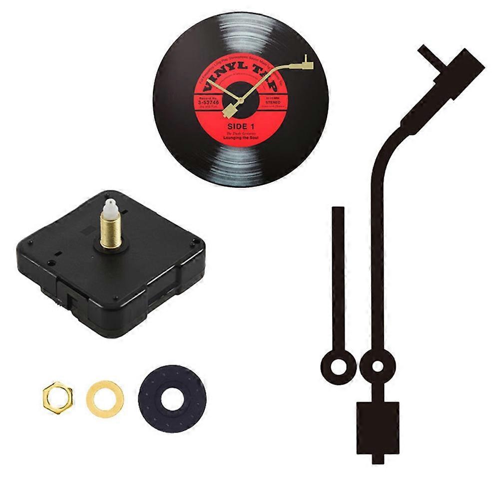 DIY Retro Mute Movement Record Wall Clock Movement Flower Needle