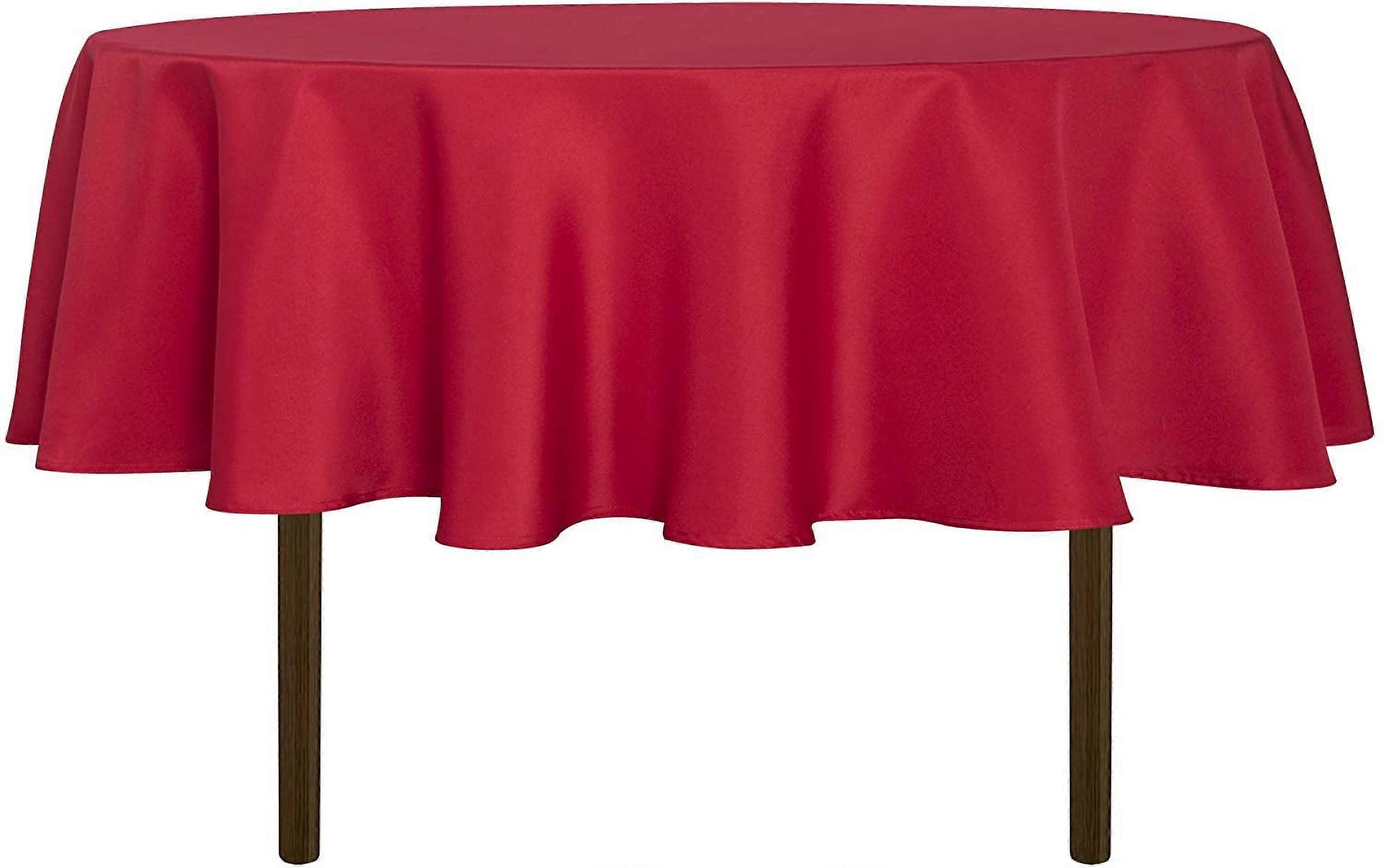 Toalha de mesa redonda preta de 90 polegadas, resistente a manchas e rugas - capa de mesa de poliéster lavável para mesa de jantar, buffets e camping.