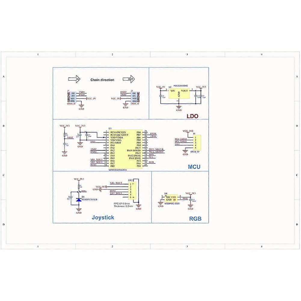 Programmable Expansion Chain Joystick High-Precision Hall Electromagnetic Joystick X/Y/Z Three-Axis Input UART Serial