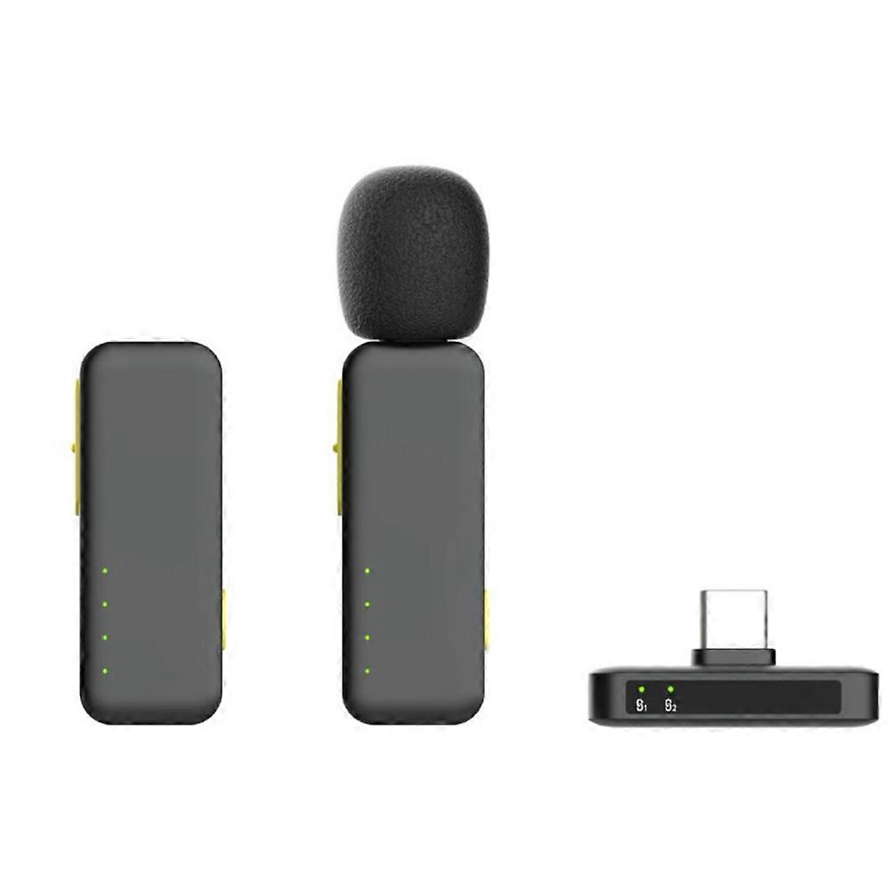 One-to-Two Slider-Type Smart Noise Reduction Mic Manual Three-Level Noise Reduction Wireless Lapel Mic A