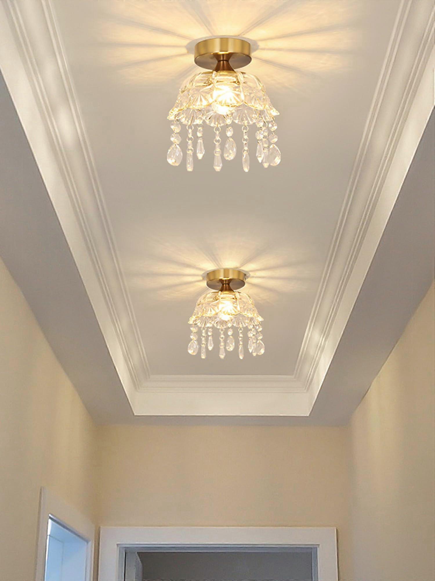 Ceiling Light Glass Shade Pack Of 2 Clear Chandelier Semi Flush Ceiling Lighting Fixture