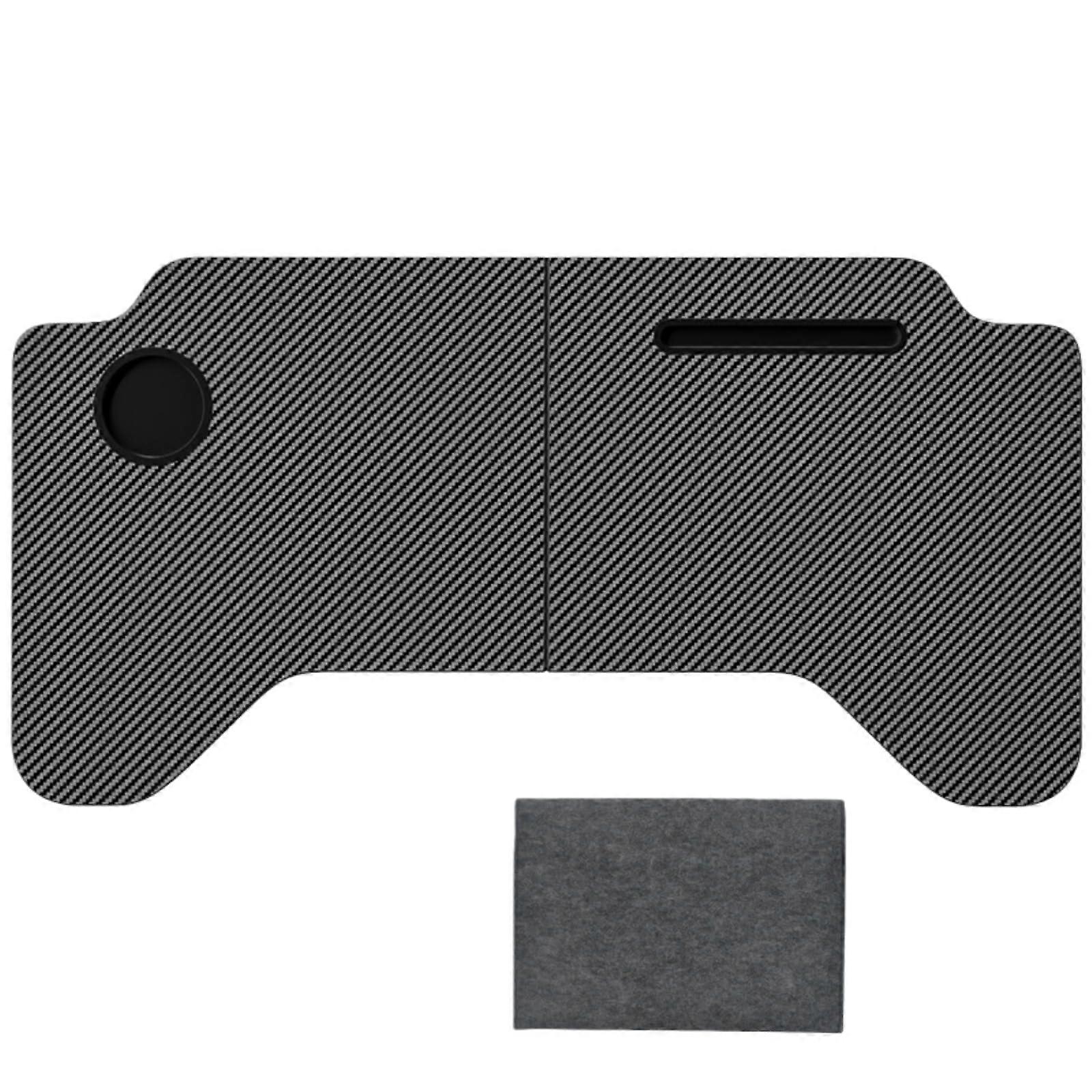 Car Laptop Desk with Support Leg, 2 in 1 Foldable Steering Wheel Tray for Travel and Work