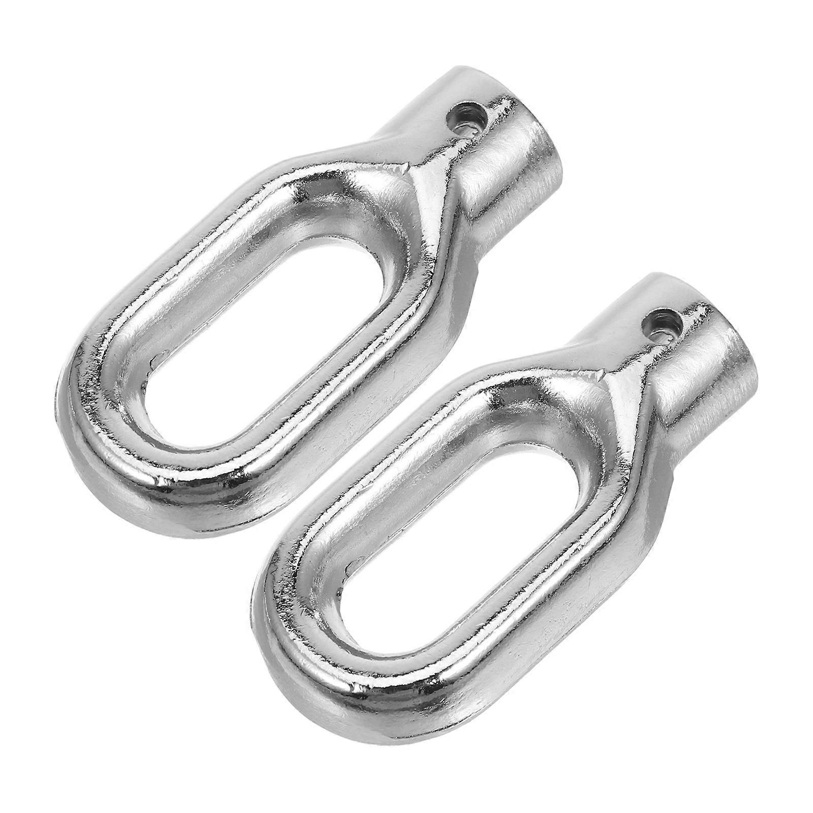 Silver Awning Mounting Rings for Hanging Use 2Pcs Outdoor Retractable Hooks