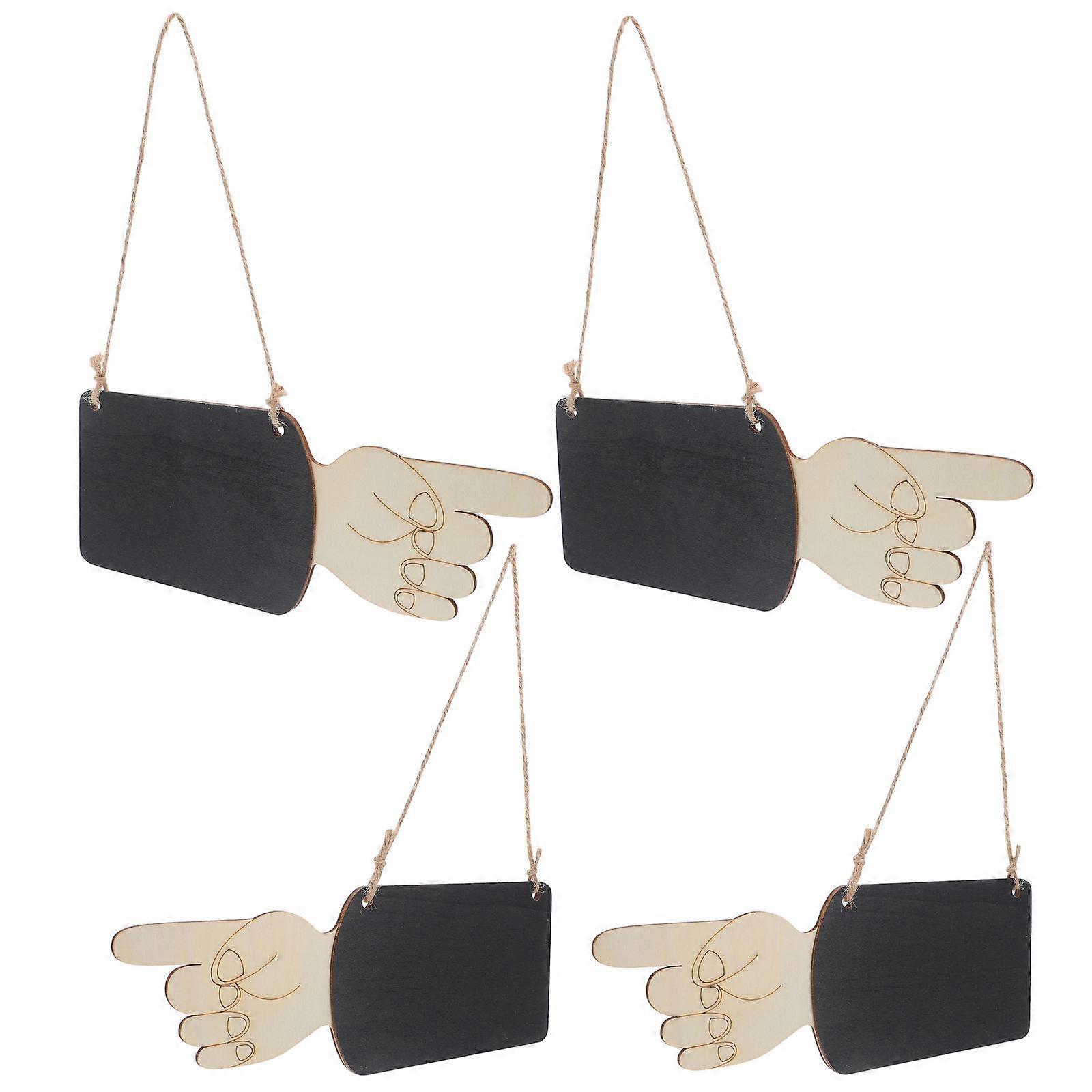 Assorted Color Wooden Chalkboard Message Board for Hanging 4Pcs