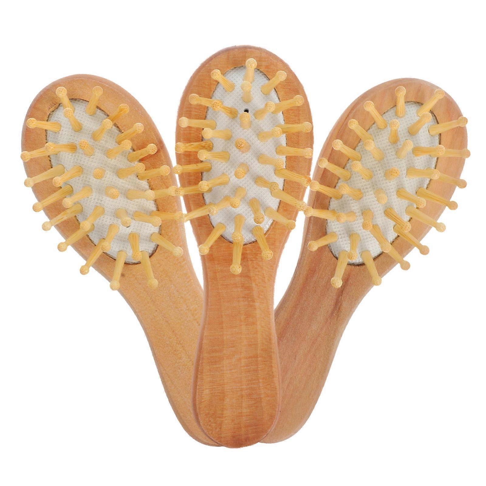 Massage Comb Practical Wooden Combs for Massage 4Sets Portable Mini