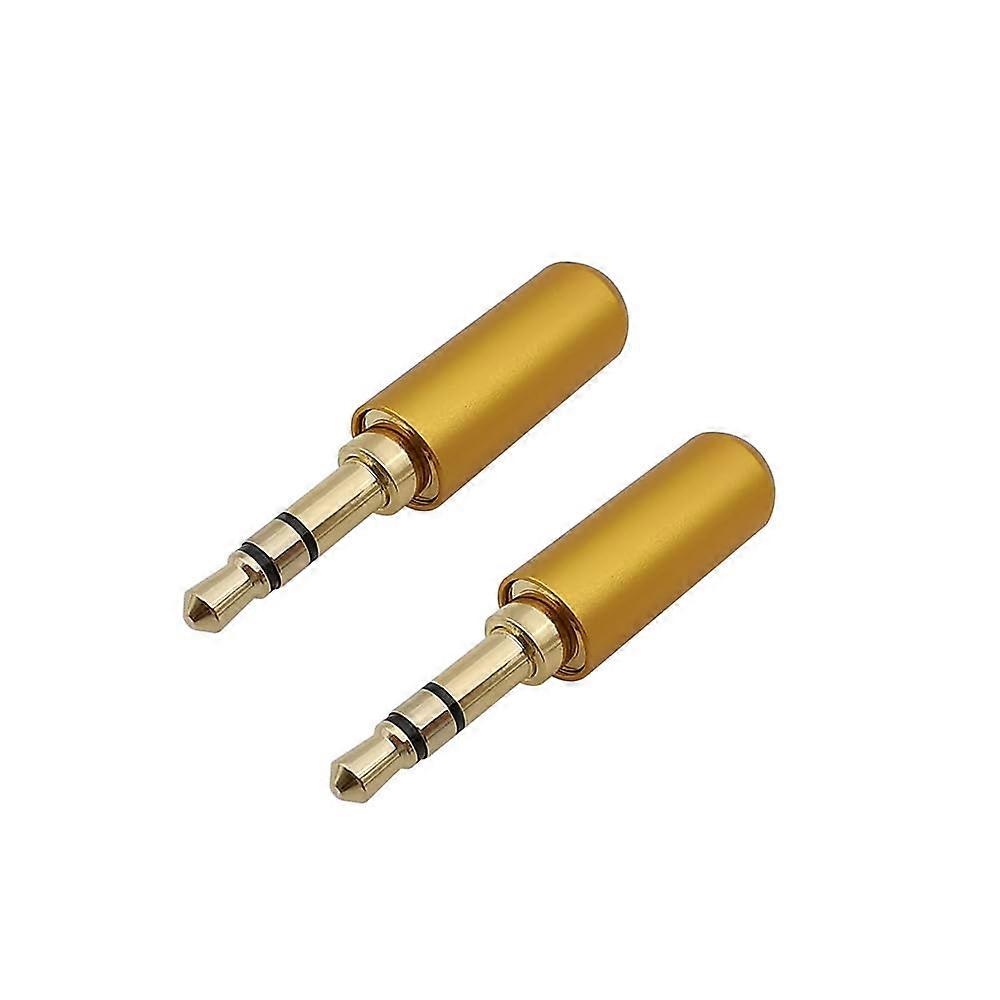 5pcs Orange 3.5mm Stereo Jack Adapter Durable Headphone Audio Connector Easy Soldering