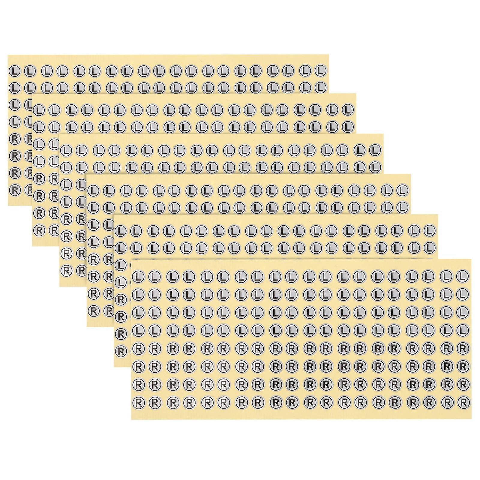 Left Right Earphone Directional Labels for Identification with 6 Self Adhesive Sheets