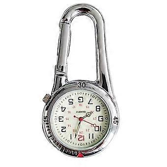 Orologio con fibbia a moschettone, orologio sportivo da esterno, orologio con lucchetto, orologio luminoso da cintura, orologio con fibbia retrò