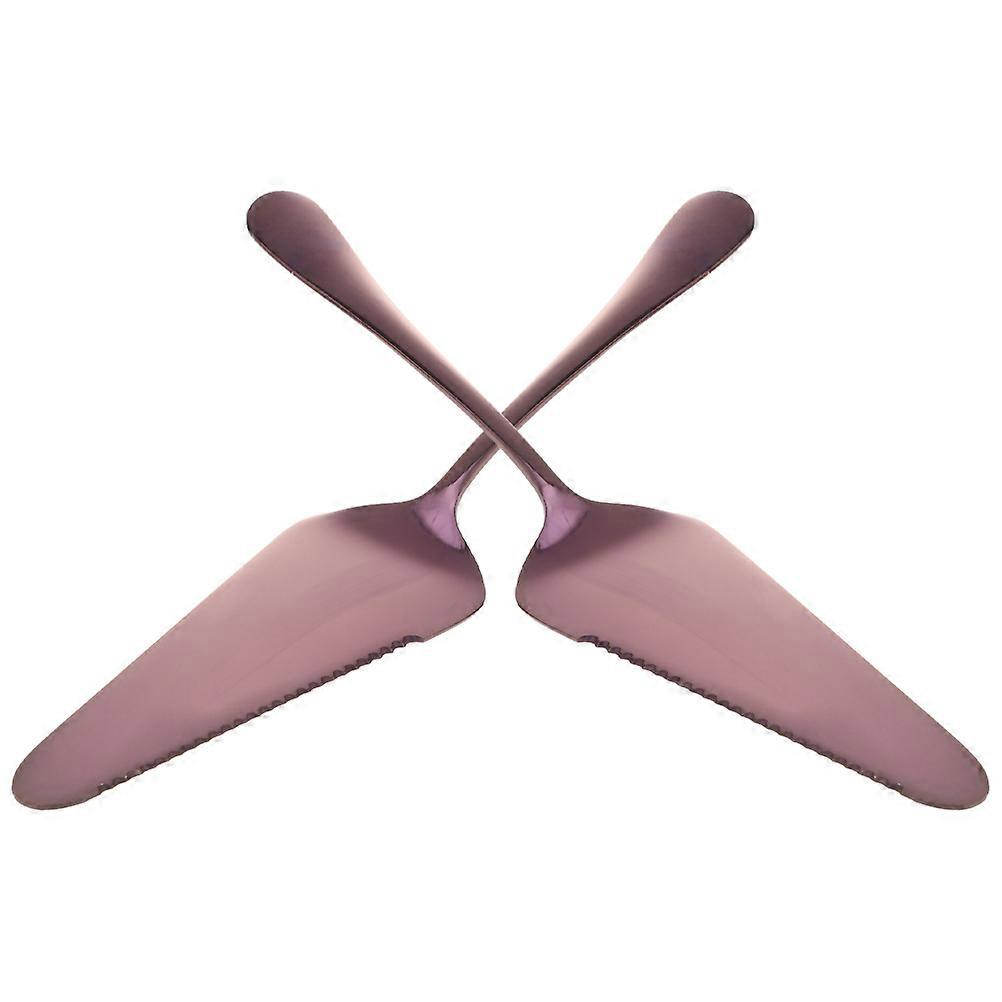 Triangular Cake Pie Server for Serving 2Pcs Purple