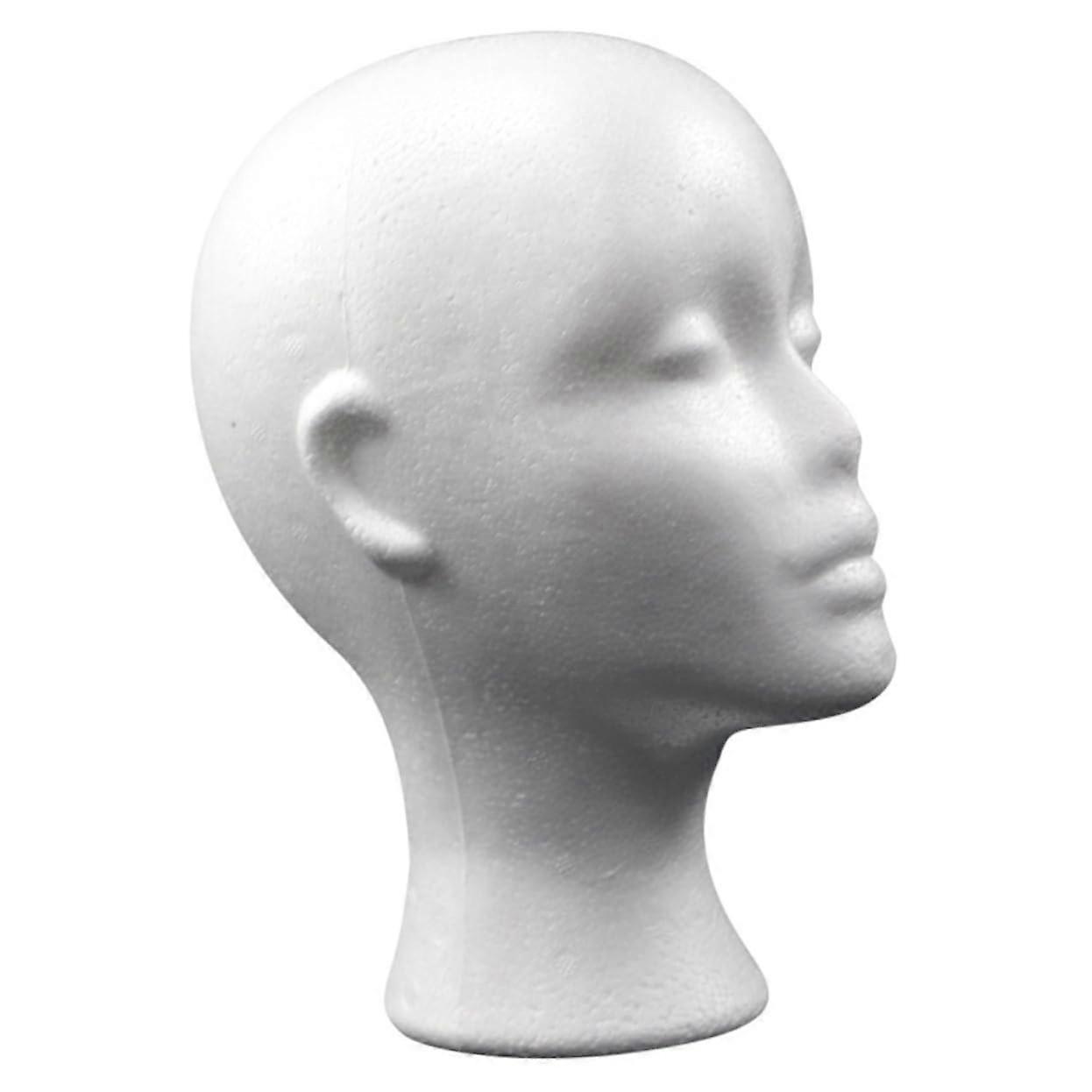 Mannequin Head Foam Wig Stand for Hats Display and Storage, Lightweight ShapeRetaining Design