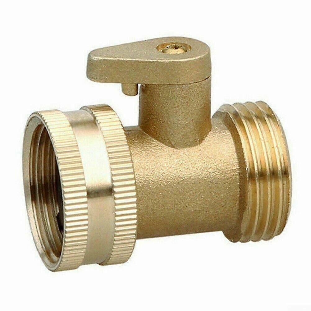 Solid Brass Garden Hose Shut Off Valve 3/4 Inch LeakProof Connector for Easy Flow Control