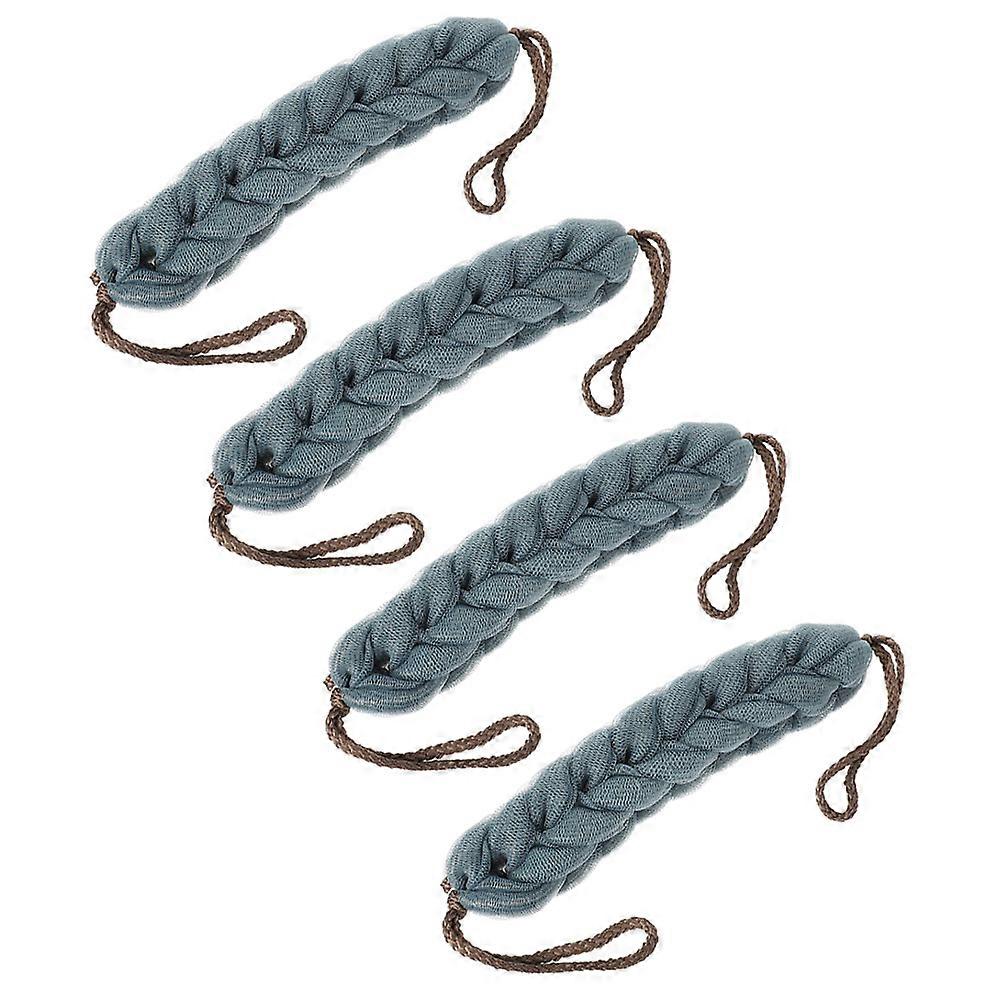 Back Scrubber Stretchable Exfoliating Back Scrubber for Shower 4Pcs Green