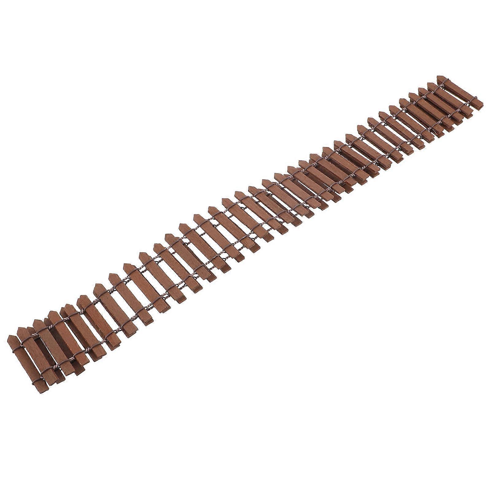 Dekorativní mini plot hnědý dřevěný model pro dekoraci