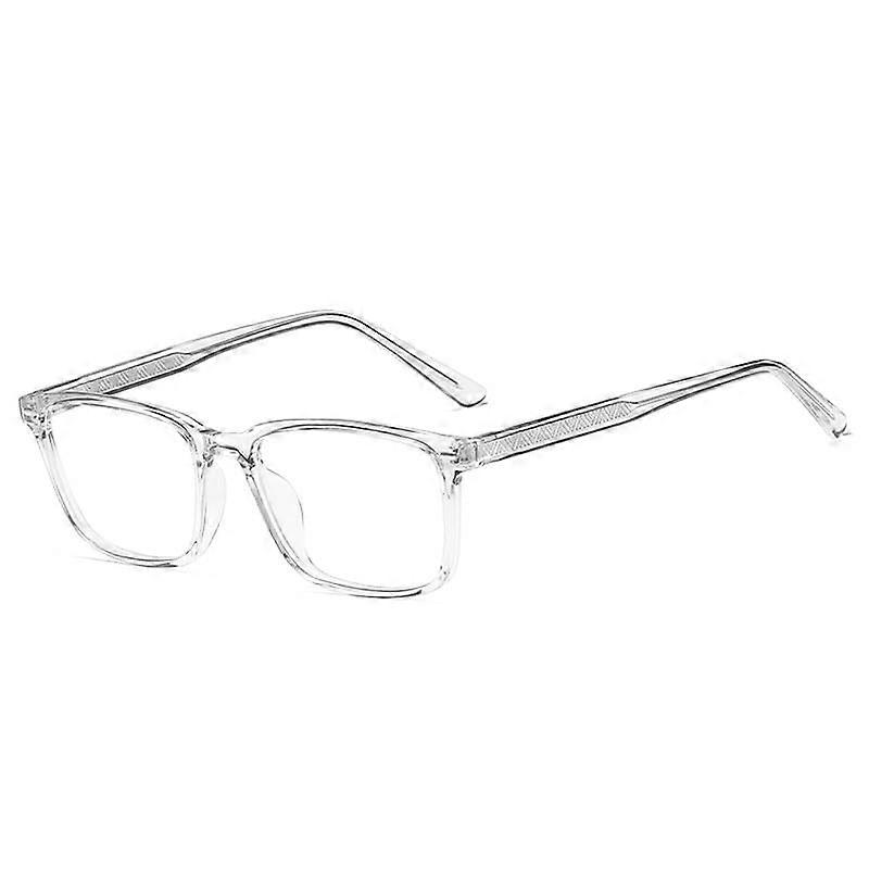 Blue Light Blocking Reading Glasses +300 Transparent Anti Glare Square Frame Computer Readers