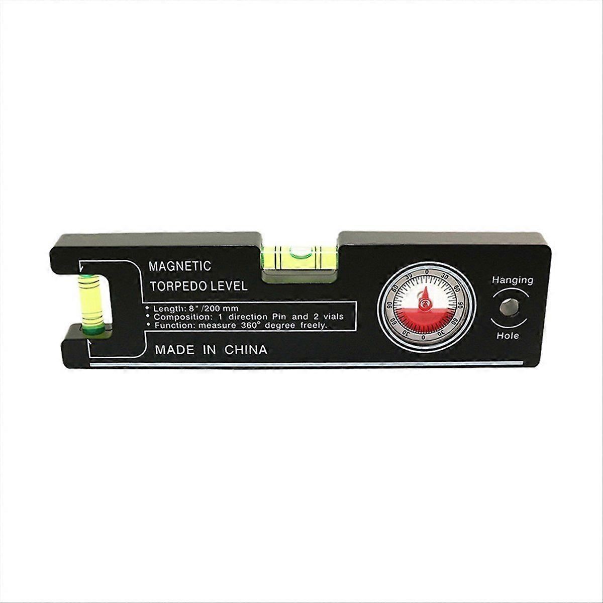 High Precision 200mm Magnetic Level Ruler ABS Millimeter Scale Angle Gauge Building Measuring Leveler Tools