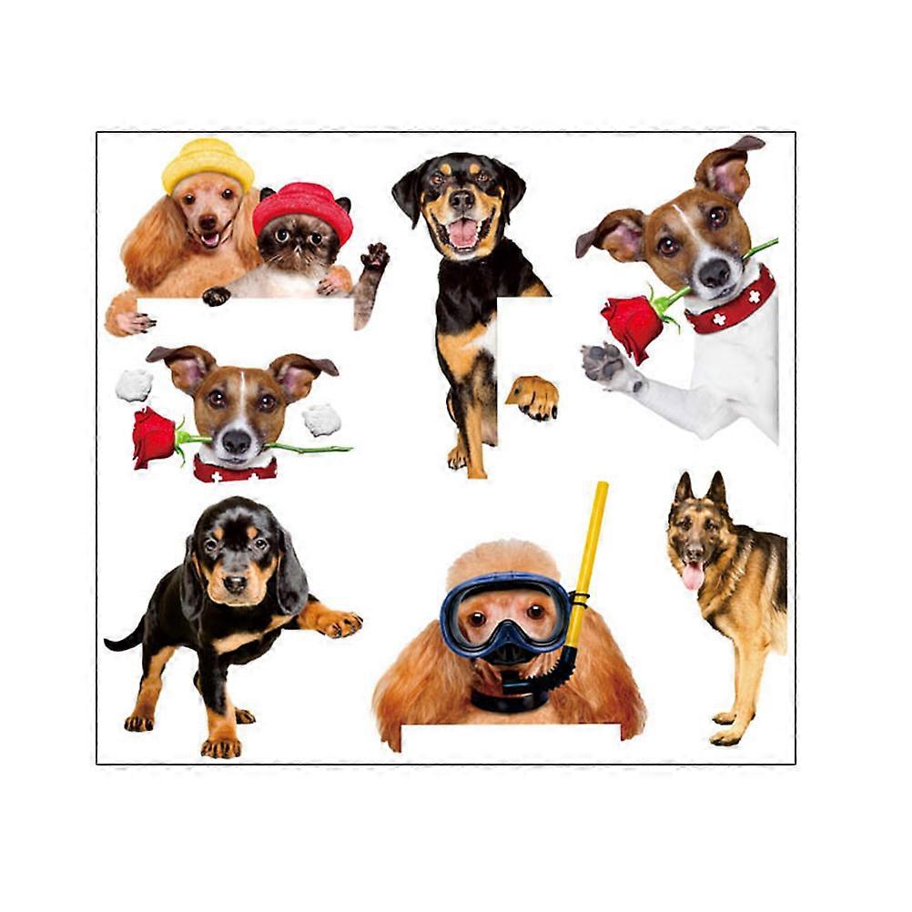Decorative Dog Sticker Switch Stickers for Decoration 3Pcs Removable Type
