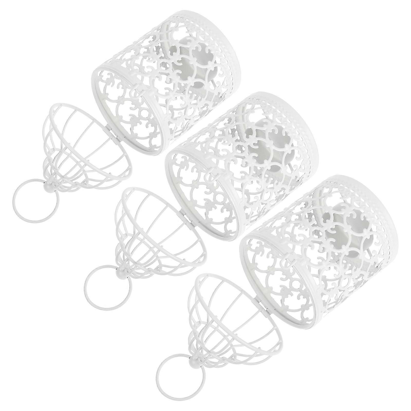 Room Accessories Iron Candlesticks Home Decor 3Pcs