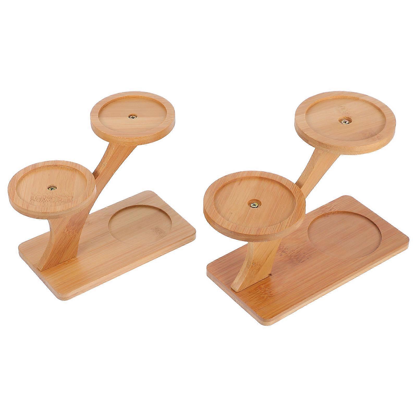 Window Shelf Bamboo Multi-Layer Plant Holder for Storage 8Pcs