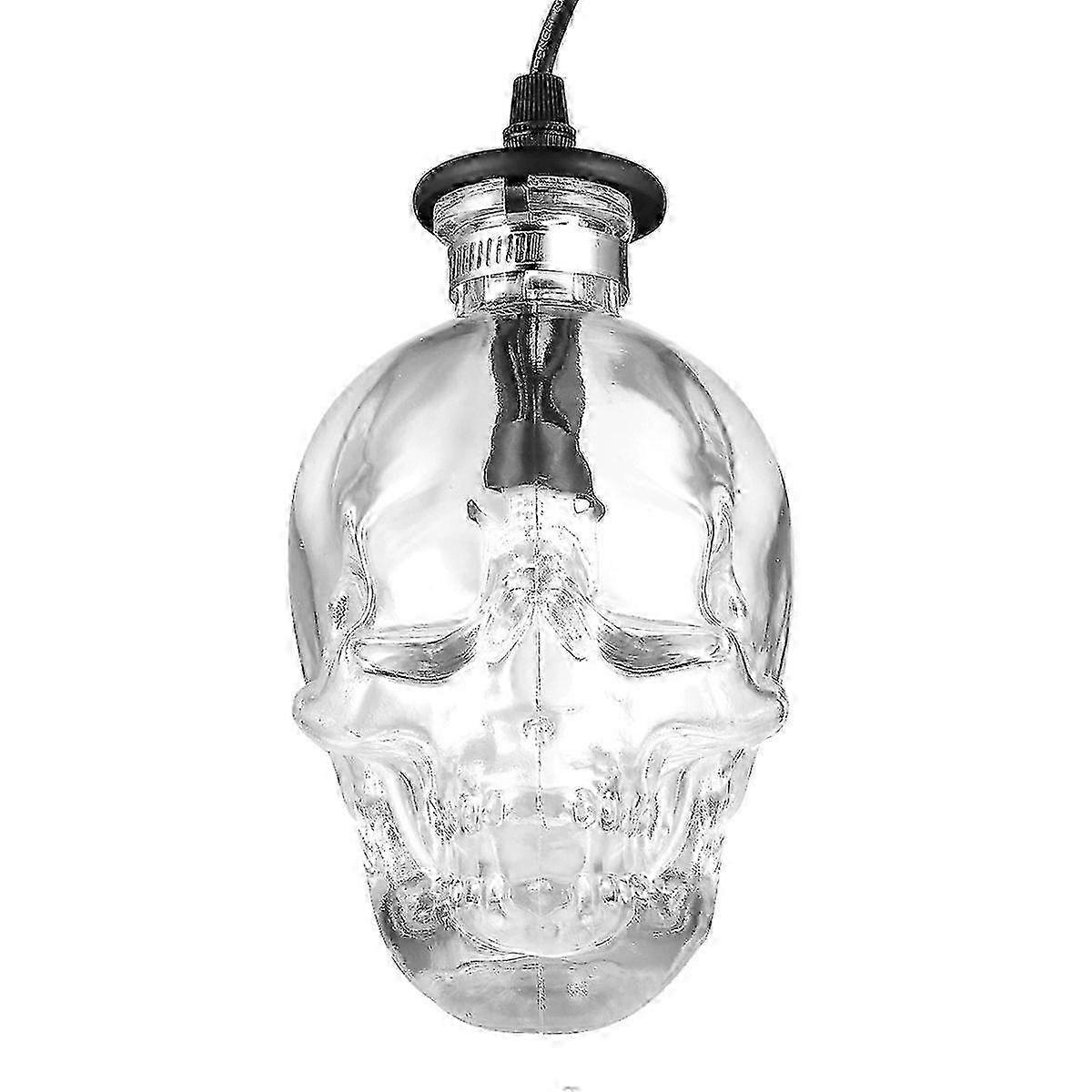 2026 Creative Skull Shape Pendant Light Transparent Hanging Ceiling Lamp for Bar