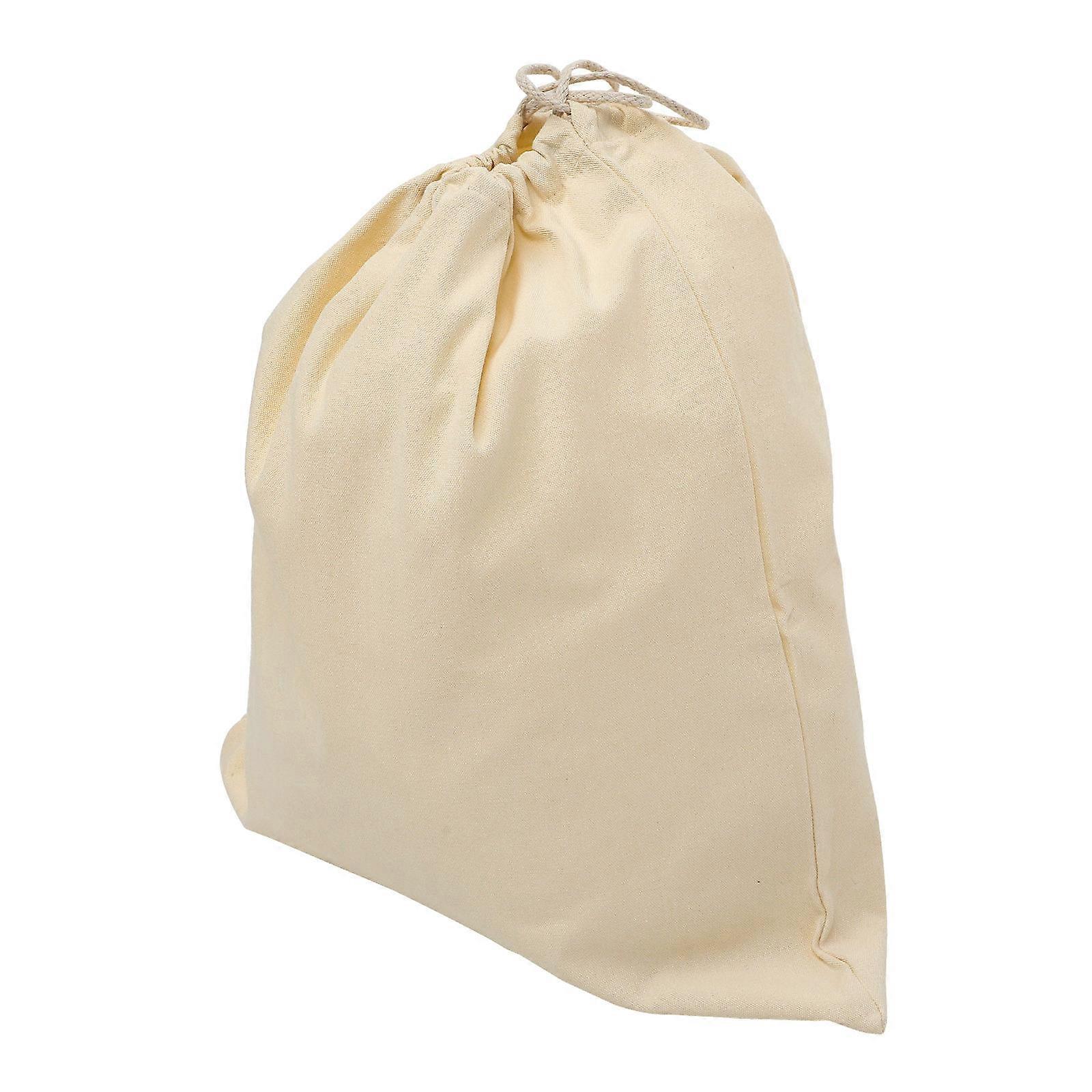 Drawstring Canvas Laundry Bag for Laundry Storage 5Pcs Beige Organizer