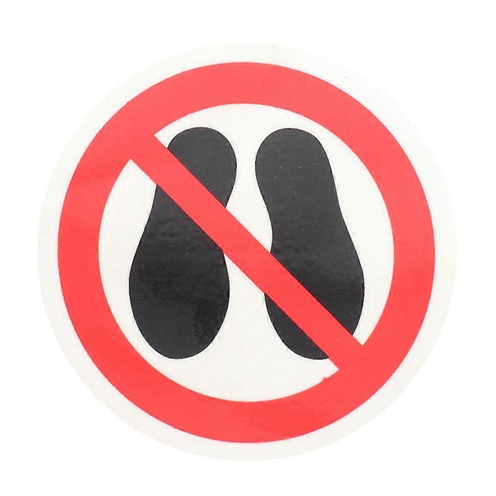 No Step Here Warning Decal Round Sticker Do Not Step Sign Warning Sticker