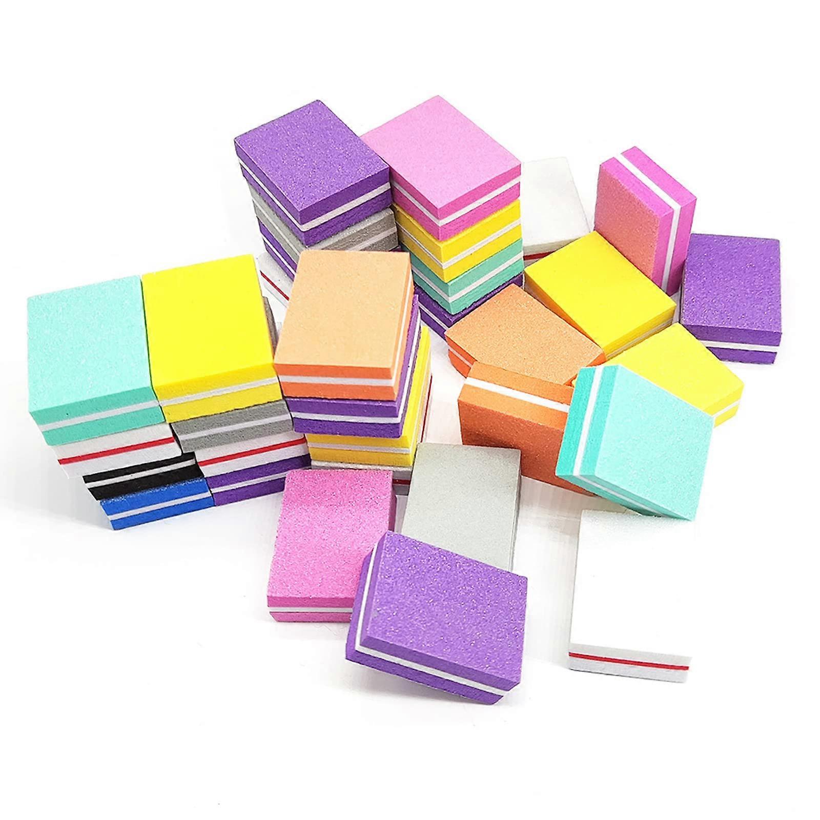 50PCS DoubleSided Nail Buffer Blocks and Mini Nail Files for Acrylic and Natural Nails