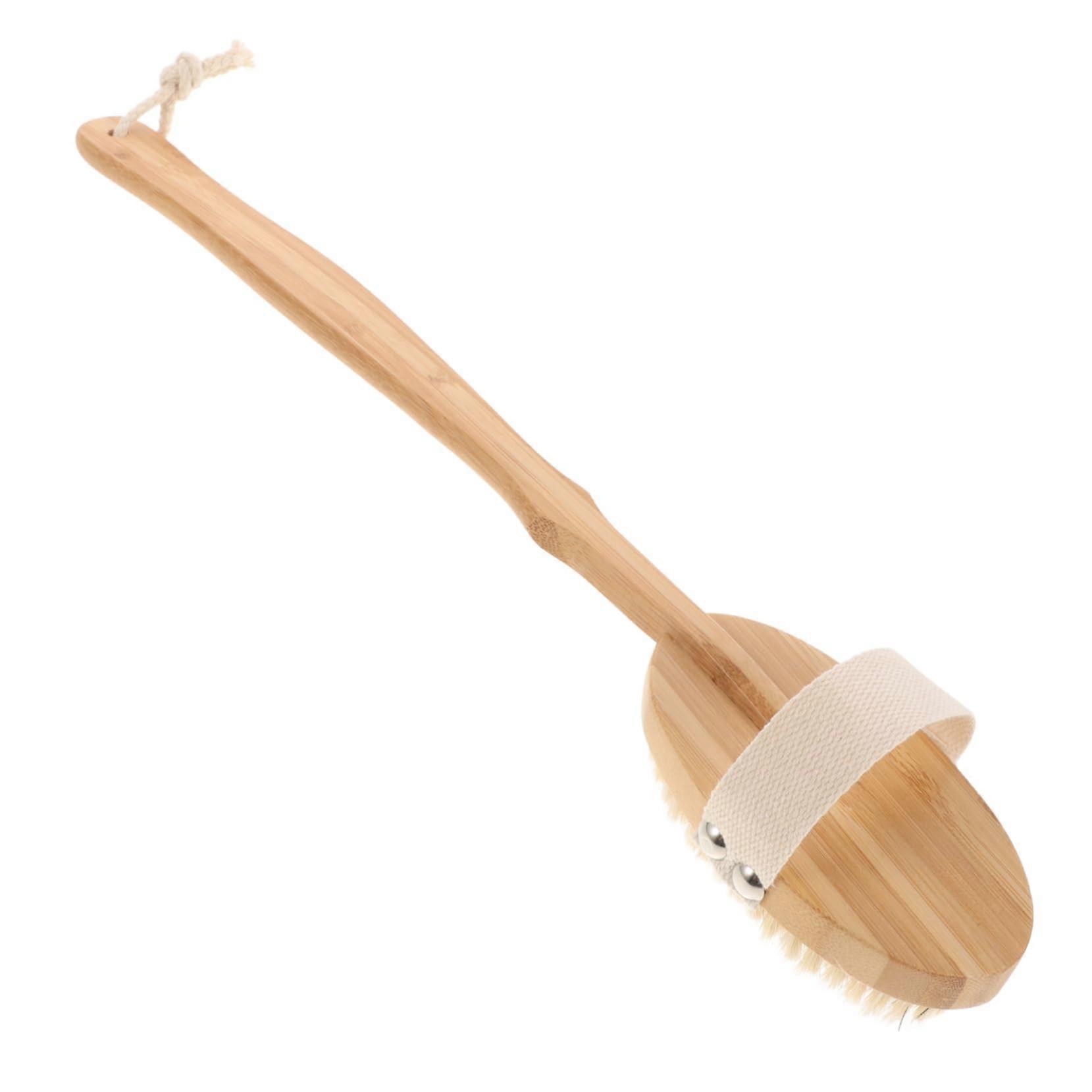 Back Scrubber with Long Handle Ergonomic Grip for Shower Gentle Exfoliating Bath Brush