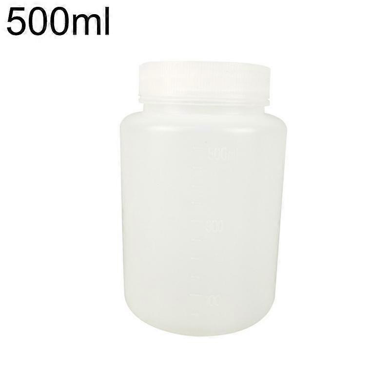 500ml Plastic Laboratory Bottle Chemical Lid Transparent Empty Storage Container