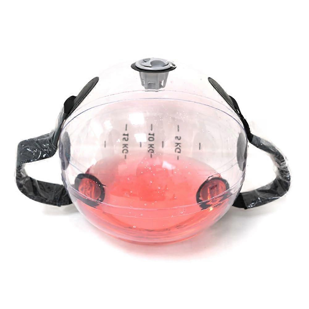 Transparent Adjustable Water Filled Exercise Ball with Ergonomic Grip for Strength and Arm Training