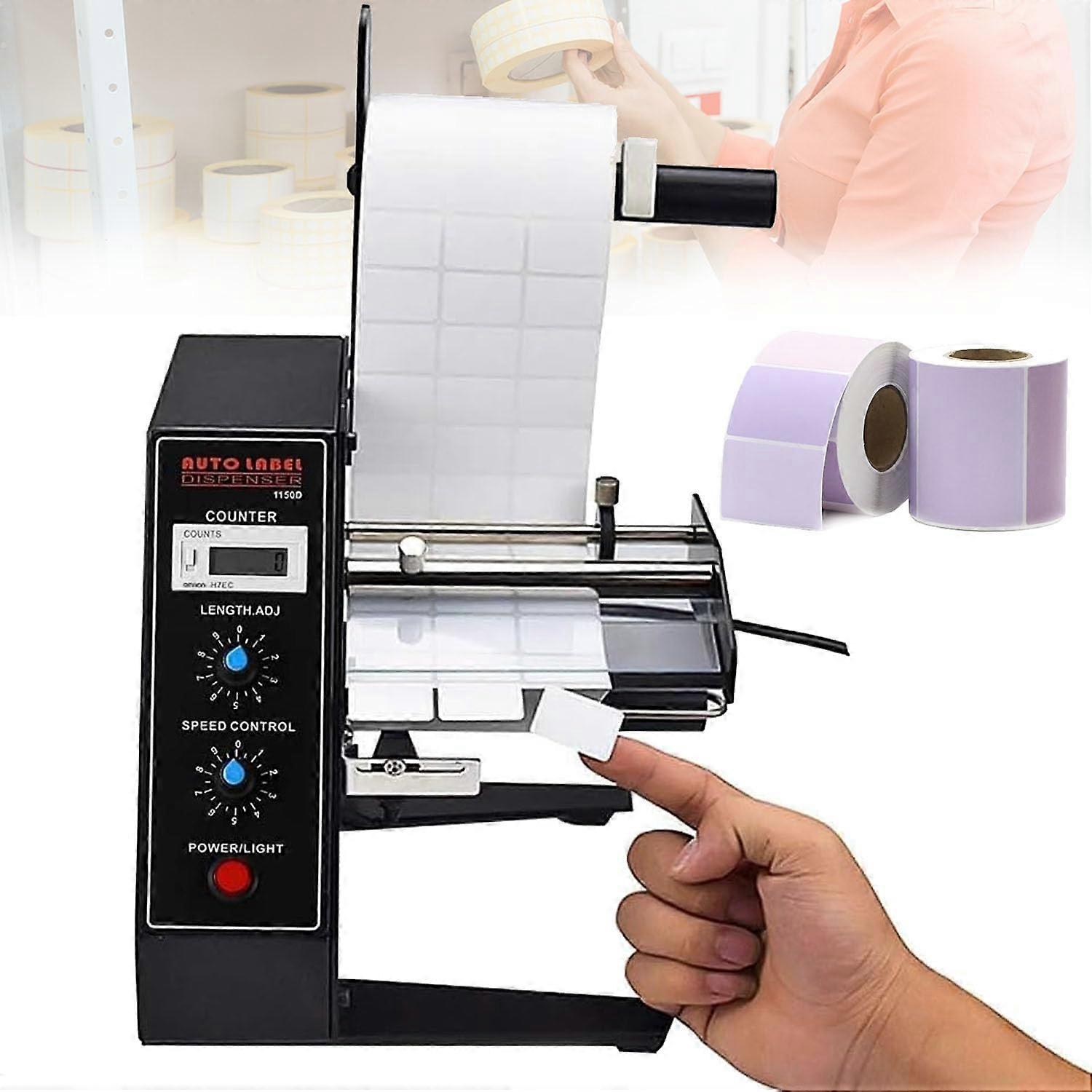 Automatic Label Dispenser with Counter, Smart Sensor Peeling, Adjustable Speed 18m/Min, 10150mm
