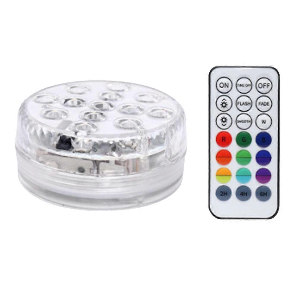 Submersible LED Light with Remote Control 1Set Waterproof Underwater Lamp for Pool