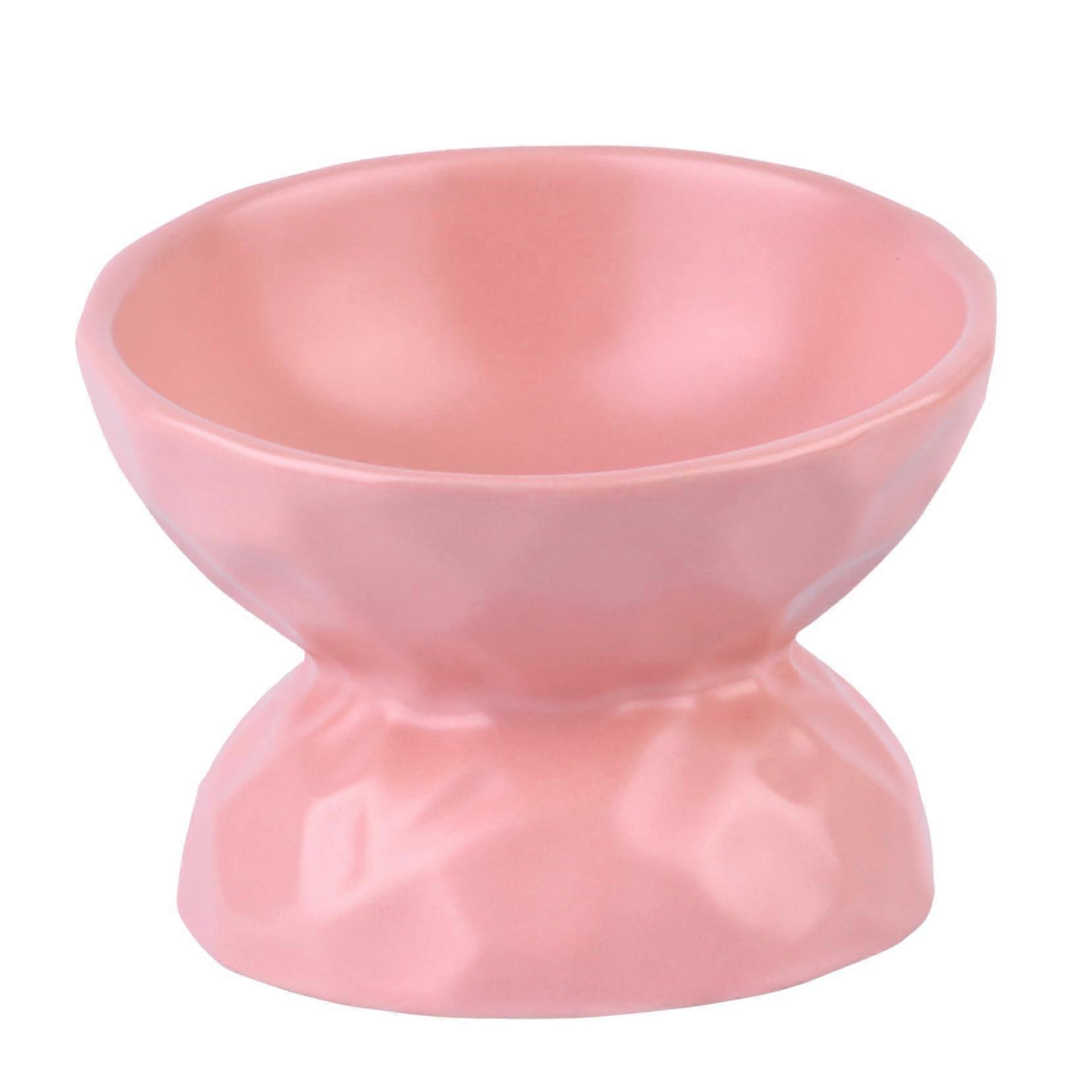 Elevated Ceramic Cat Feeding Bowl with Tilted Raised Design, Large Capacity, NonSlip Base