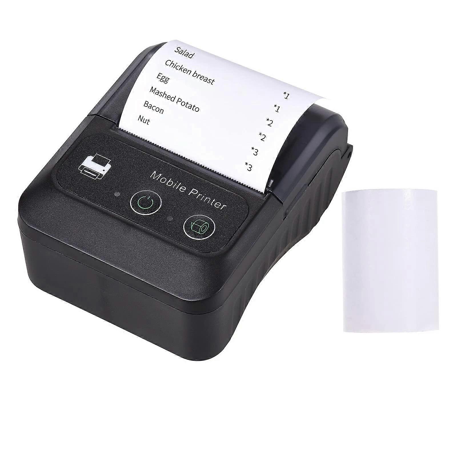 Portable Thermal Receipt Printer 58mm Bluetooth and USB Speed POS Printer for Android iOS Windows Black