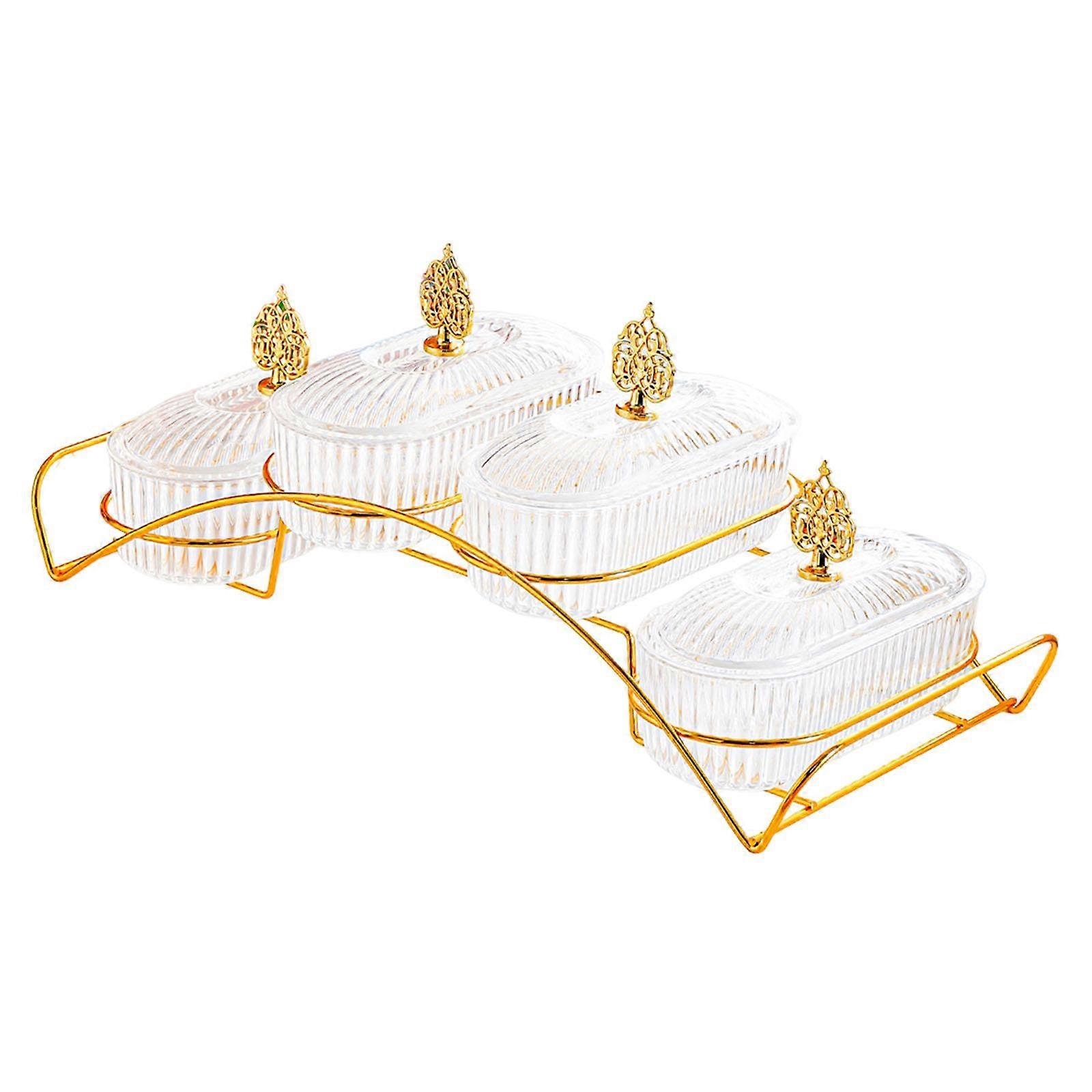 Dried Fruit Dish Snack Plates with Lid Storage Container Nuts Platter Serving