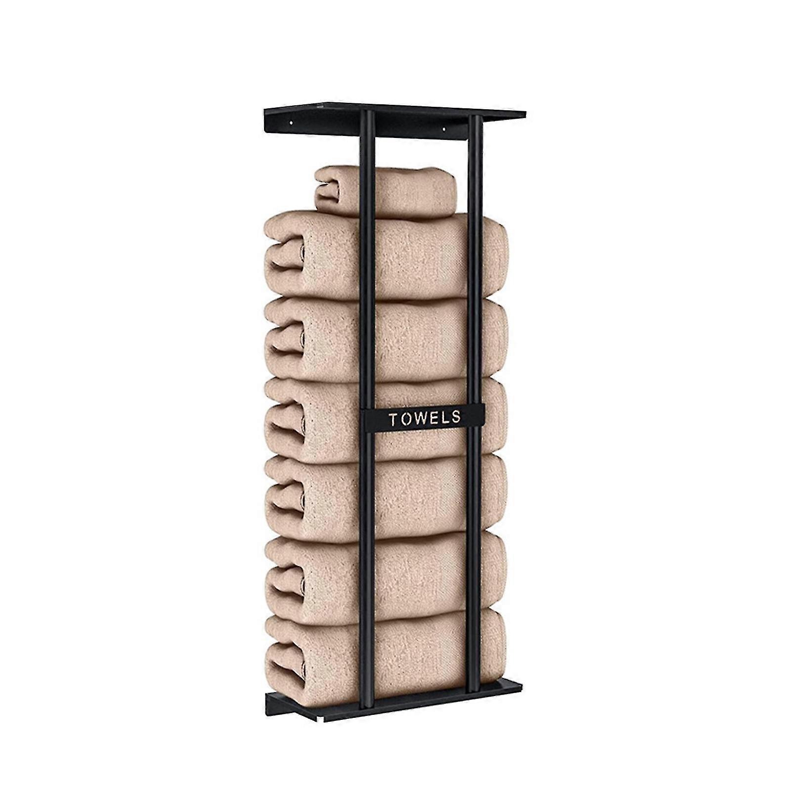 Bathroom Towel Rack Wall Mounted for Rolled Towels and Bath Accessories