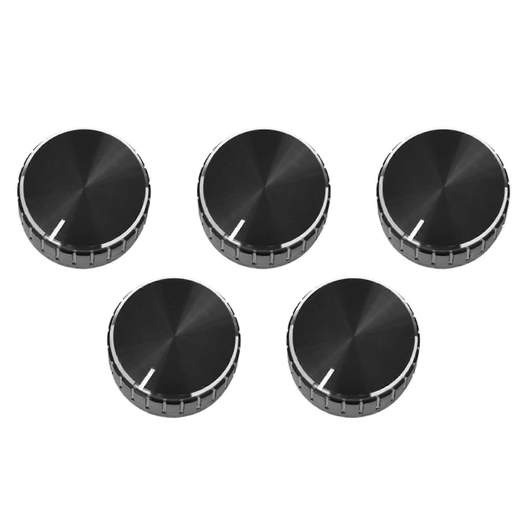 5X Black Aluminum Volume Control Amplifier Knob Wheel