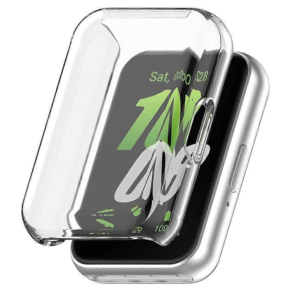 Screen Protector and Clear TPU Watch Case for Samsung Galaxy Fit 3, Full Coverage Scratch Resistant