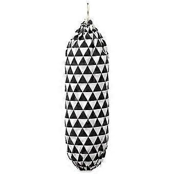 Plastic Bag Holder, Foldable Washable Grocery Bag Dispenser (Black)