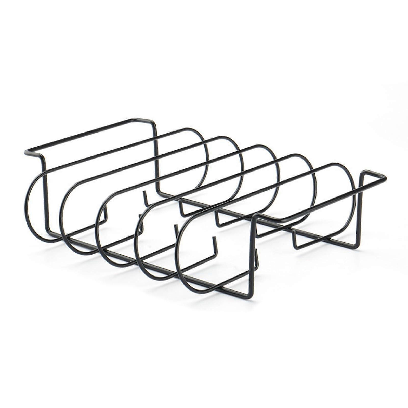 BBQ Rib Rack Stainless Steel for Grilling Maximize Space Even Smoke Circulation Holds Multiple