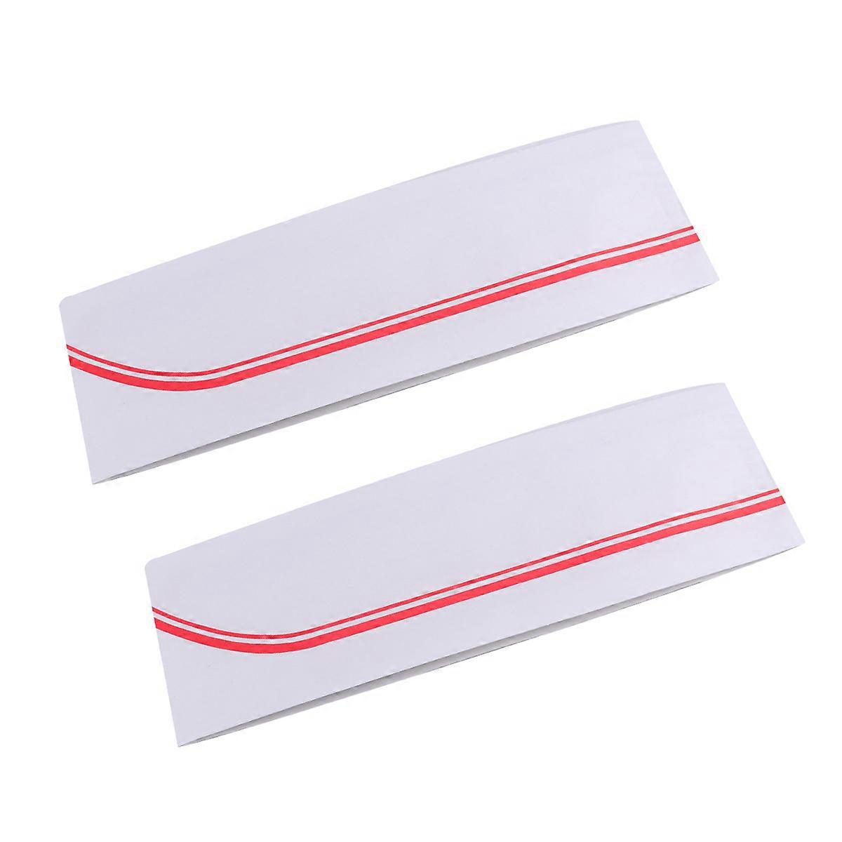 Disposable Chef Cap Paper Chef Hat for Cook 50Pcs Red Simple Headgear