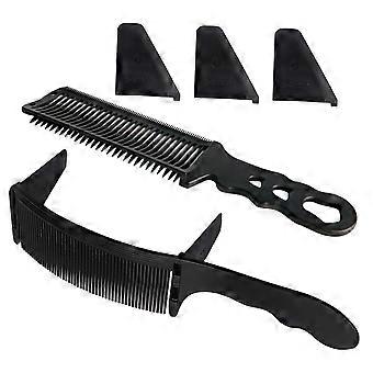 Barber Comb Set with Ergonomic Comfort Grip for Precision Hair Cutting and Styling