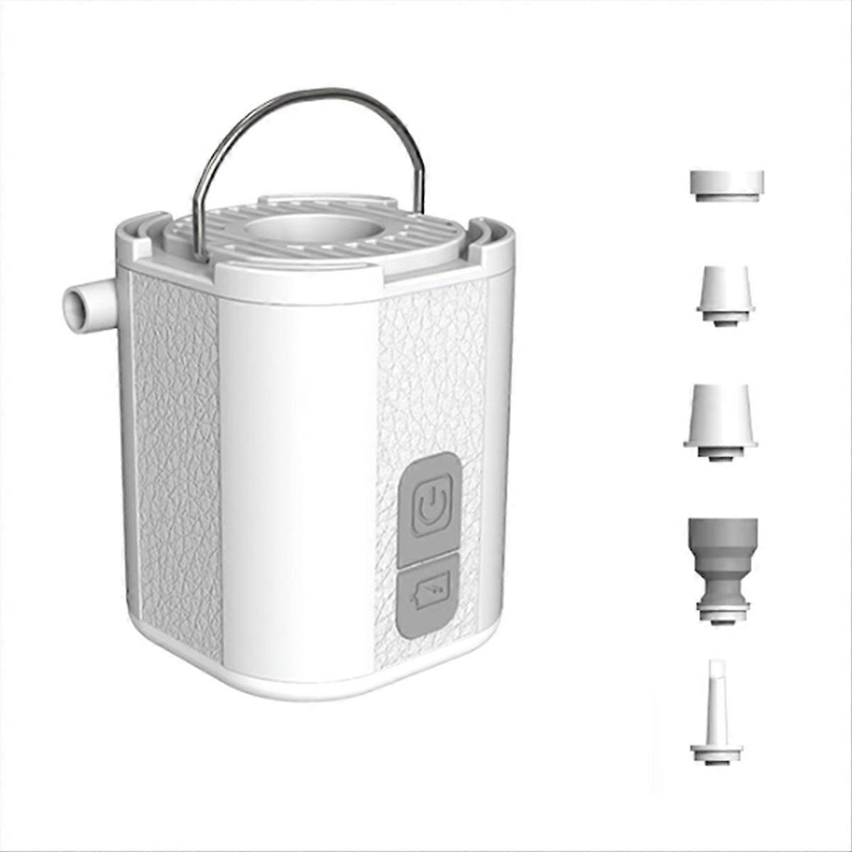 Electric Air Pump with 3 Level Camping Light White