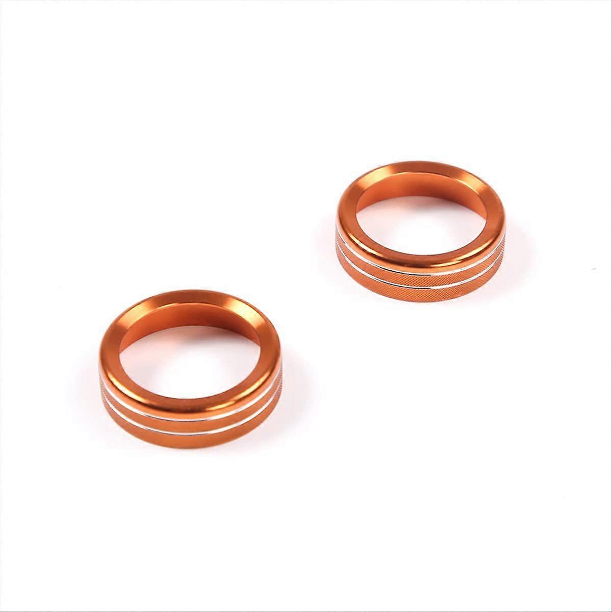 Centre Console Volume Tune Knob Button Cover Decor Trim Orange