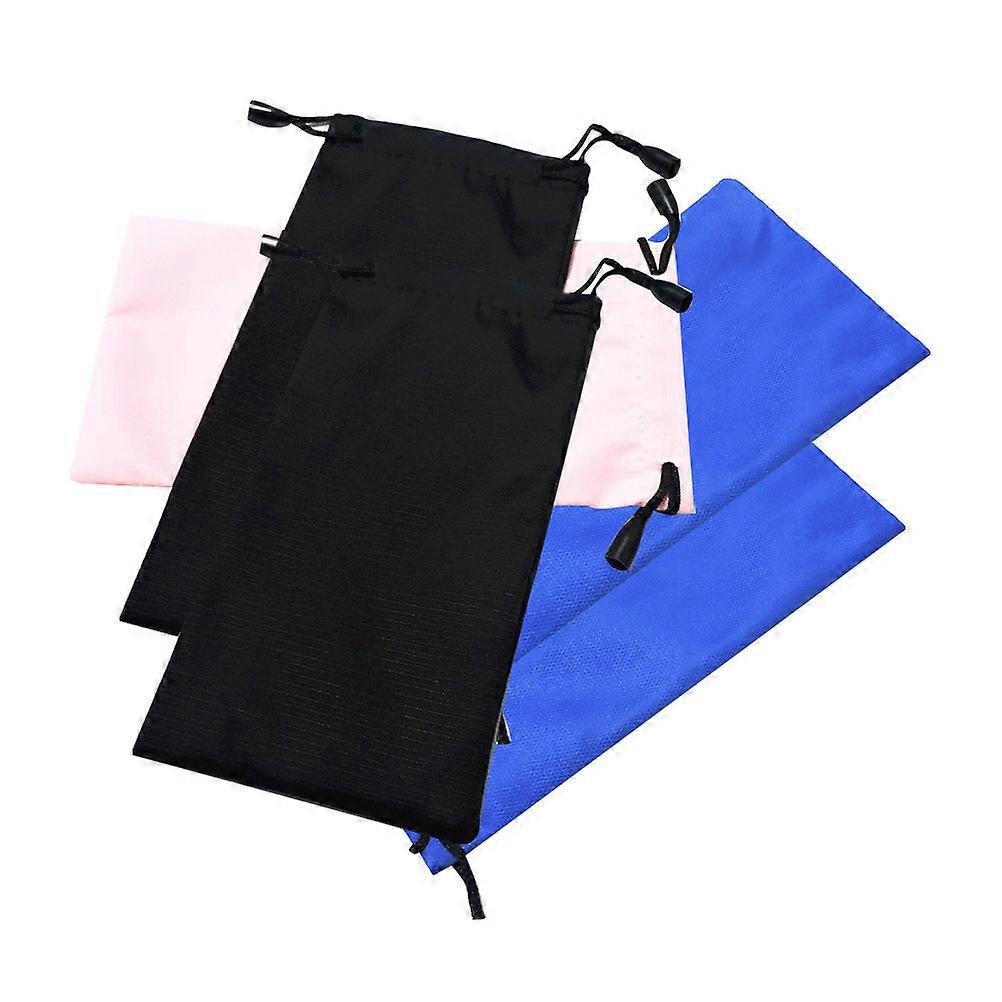 Waterproof Eyeglasses Pouch Cloth Bag for Storage 5Pcs Assorted Color