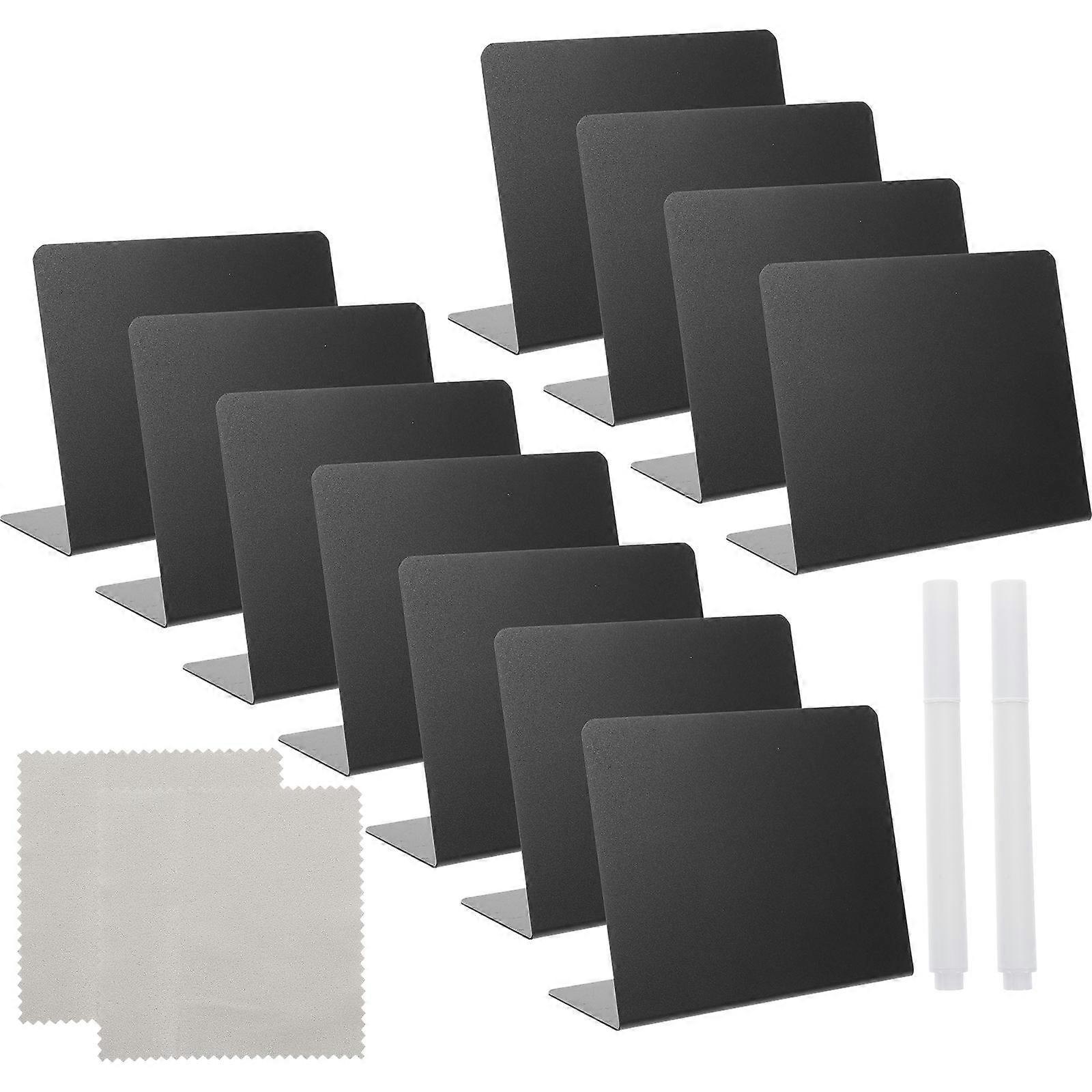 Table Signs Plastic Chalk Board for Message 4Sets Desktop Use