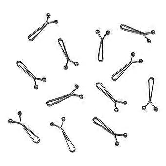12 Stücke Praktischer Schalverschluss Hijab Pins Zubehör Bequeme Schals Befestigungsverschluss Legierung Schal Clip für Muslime Frauen