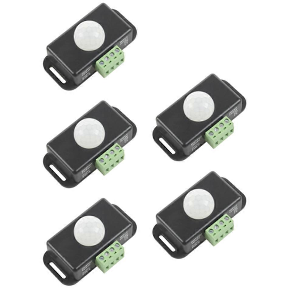 5Pcs DC 12 24V 8A Automatic Adjustable PIR Motion Sensor Switch IR Infrared Detector Light Switch M